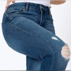 LulaRoe High Rise Distressed Skinny Ankle Length Jeans Size 28